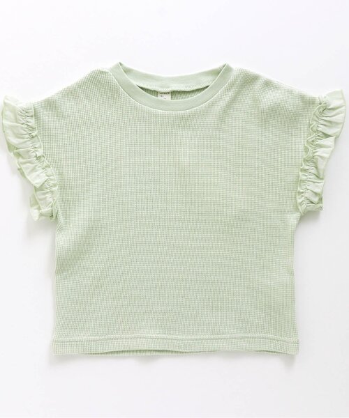 apres les cours（アプレレクール）の「ワッフルTシャツ（Tシャツ/カットソー・キッズ・サックスブルー/ピンク/ミント/アイボリー/ブラウン/ネイビー/オレンジ/その他2・110/120/140/130/100/90/80）」の22枚目の写真