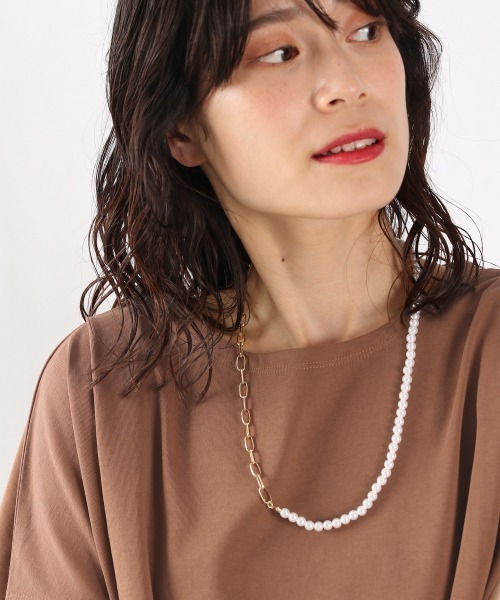 LOWRYS FARM(ローリーズファーム)の「パールチェーンネックレス 946189(ネックレス・レディース・その他2/その他1/その他4/その他3・FREE)」の1枚目の写真