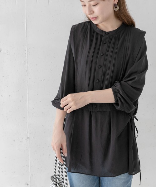 URBAN RESEARCH Sonny Label（アーバンリサーチサニーレーベル）の「ピンタックベストセットブラウス（シャツ/ブラウス・レディース・ブラック/アイボリー/ベージュ・FREE）」の3枚目の写真