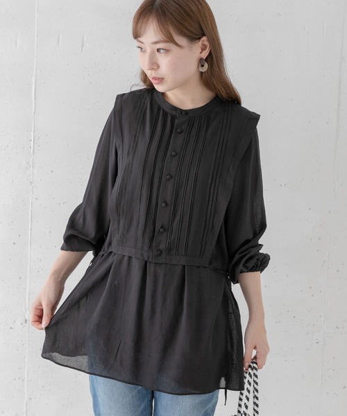 URBAN RESEARCH Sonny Label（アーバンリサーチサニーレーベル）の「ピンタックベストセットブラウス（シャツ/ブラウス・レディース・ブラック/アイボリー/ベージュ・FREE）」の13枚目の写真