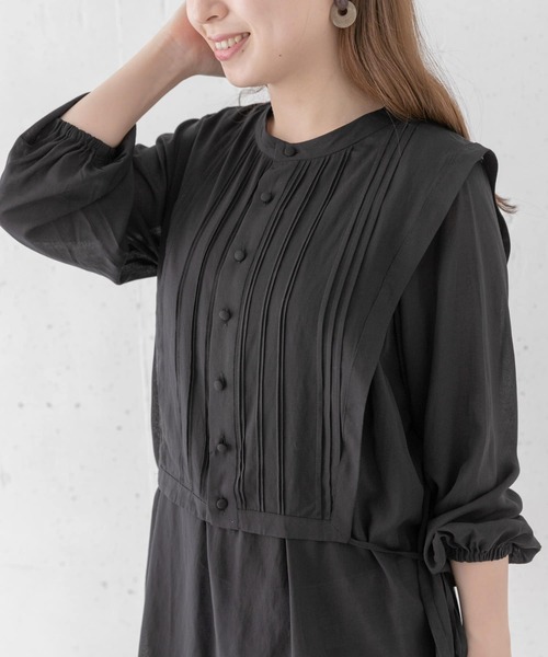 URBAN RESEARCH Sonny Label（アーバンリサーチサニーレーベル）の「ピンタックベストセットブラウス（シャツ/ブラウス・レディース・ブラック/アイボリー/ベージュ・FREE）」の10枚目の写真
