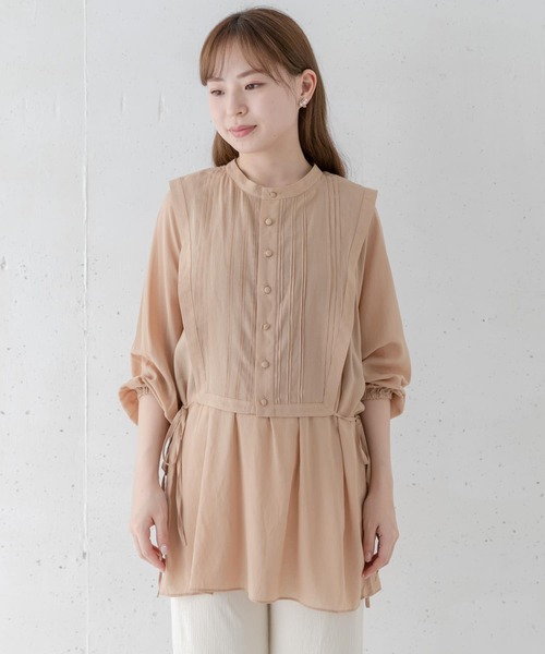 URBAN RESEARCH Sonny Label（アーバンリサーチサニーレーベル）の「ピンタックベストセットブラウス（シャツ/ブラウス・レディース・ブラック/アイボリー/ベージュ・FREE）」の19枚目の写真