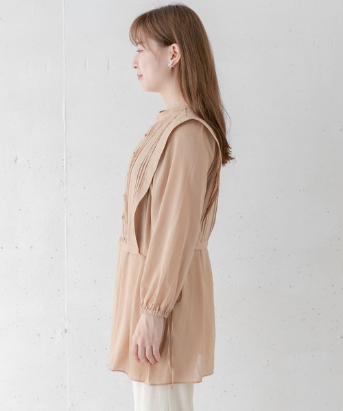 URBAN RESEARCH Sonny Label（アーバンリサーチサニーレーベル）の「ピンタックベストセットブラウス（シャツ/ブラウス・レディース・ブラック/アイボリー/ベージュ・FREE）」の14枚目の写真