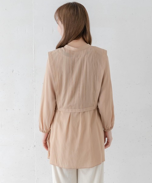 URBAN RESEARCH Sonny Label（アーバンリサーチサニーレーベル）の「ピンタックベストセットブラウス（シャツ/ブラウス・レディース・ブラック/アイボリー/ベージュ・FREE）」の11枚目の写真