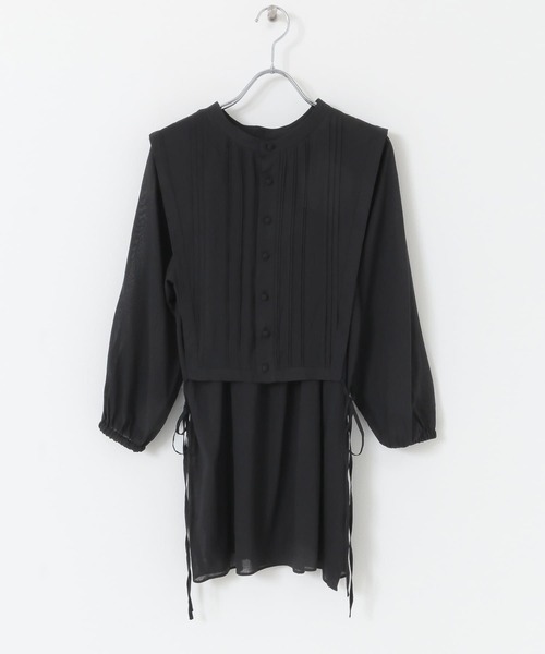 URBAN RESEARCH Sonny Label（アーバンリサーチサニーレーベル）の「ピンタックベストセットブラウス（シャツ/ブラウス・レディース・ブラック/アイボリー/ベージュ・FREE）」の5枚目の写真