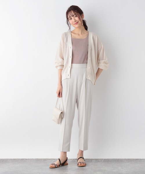 GLOBAL WORK（グローバルワーク）の「Beauteeスクエアタンク/941356（タンクトップ・レディース・ホワイト/ブラック/アイボリー/キャメル/ライトイエロー/グリーン系その他3/ダークグレー/その他・MEDIUM/LARGE）」の15枚目の写真