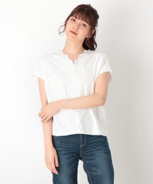 Cutie Blonde | 【S-LL】刺しゅうレースプルオーバー(Tシャツ/カットソー)