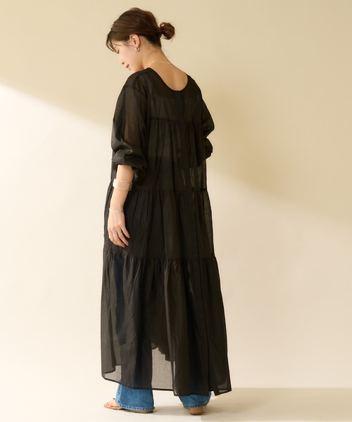 SHENERY（シーナリー）の「ボイルティアード2WAYワンピース（ワンピース・レディース・ブラック/レッド/オフホワイト・FREE）」の16枚目の写真