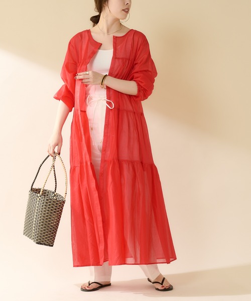 SHENERY（シーナリー）の「ボイルティアード2WAYワンピース（ワンピース・レディース・ブラック/レッド/オフホワイト・FREE）」の18枚目の写真