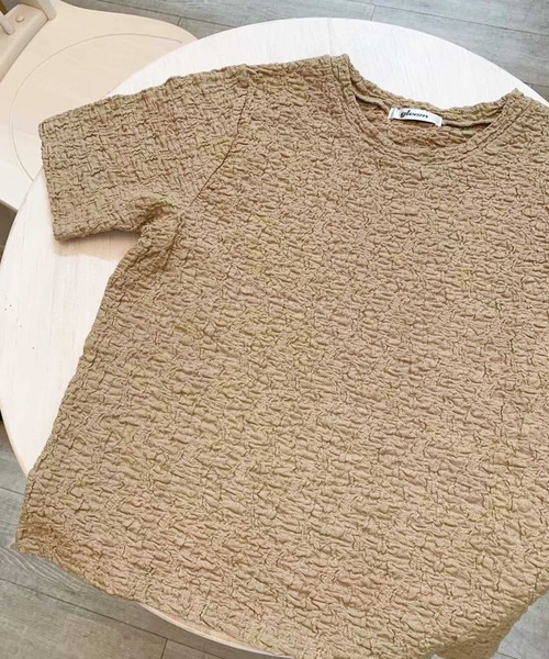 CORNERS(コーナーズ)の「ジャガードTシャツ(Tシャツ/カットソー・レディース・ライム/ベージュ/ブラック/アイボリー・FREE)」の3枚目の写真