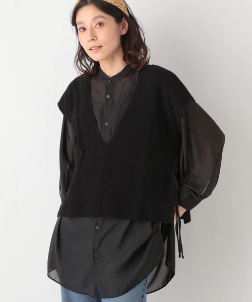 LEPSIM（レプシィム）の「レイヤードベスト　948378（Tシャツ/カットソー・レディース・ブラック/キャメル/グレー・FREE）」の2枚目の写真