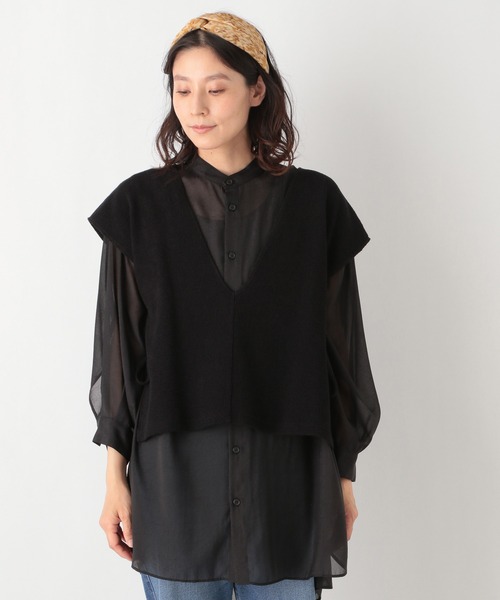 LEPSIM（レプシィム）の「レイヤードベスト　948378（Tシャツ/カットソー・レディース・ブラック/キャメル/グレー・FREE）」の8枚目の写真