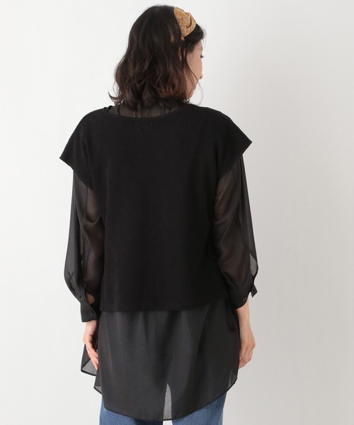 LEPSIM（レプシィム）の「レイヤードベスト　948378（Tシャツ/カットソー・レディース・ブラック/キャメル/グレー・FREE）」の11枚目の写真