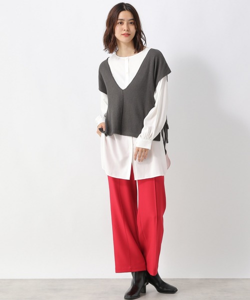 LEPSIM（レプシィム）の「レイヤードベスト　948378（Tシャツ/カットソー・レディース・ブラック/キャメル/グレー・FREE）」の15枚目の写真