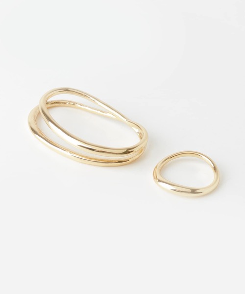 SMELLY（スメリー）の「2WAYダブルフィンガーリング（リング・レディース・ゴールド・-）」の2枚目の写真