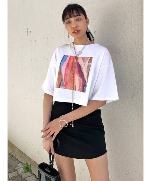 EMODA(エモダ)の「カーブミニスカート(スカート・レディース・ホワイト/ブラック/その他・SMALL/MEDIUM)」の7枚目の写真