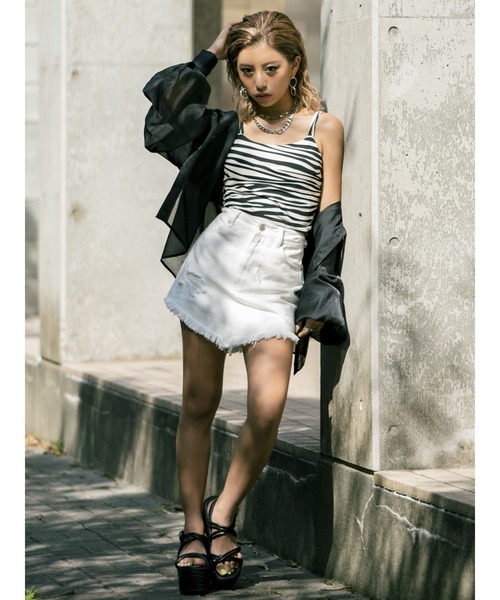 EGOIST（エゴイスト）の「ボリュームパフシアーシャツ（シャツ/ブラウス・レディース・ブラック/パープル/ホワイト・FREE）」の20枚目の写真