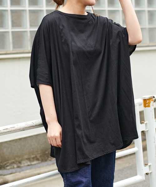 PUAL CE CIN（ピュアルセシン）の「ロゴプリントチュニック（Tシャツ/カットソー・レディース・ホワイト/ブラック/グレー/ピンク・FREE）」の21枚目の写真