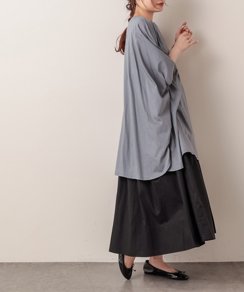 PUAL CE CIN（ピュアルセシン）の「ロゴプリントチュニック（Tシャツ/カットソー・レディース・ホワイト/ブラック/グレー/ピンク・FREE）」の14枚目の写真