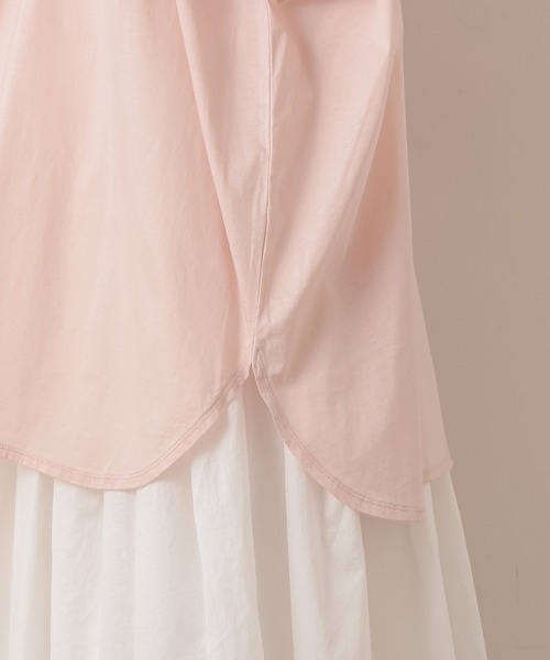 PUAL CE CIN（ピュアルセシン）の「ロゴプリントチュニック（Tシャツ/カットソー・レディース・ホワイト/ブラック/グレー/ピンク・FREE）」の11枚目の写真