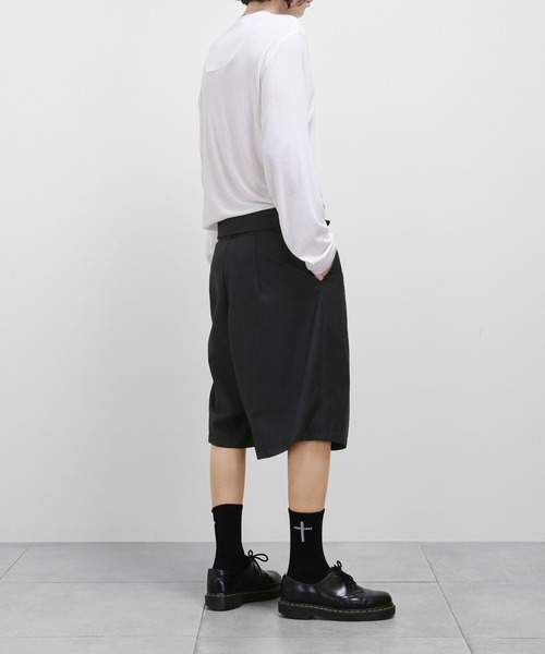 ハーフパンツ ショート ブラック archive vintage モード minsobi（ミンソビ）の「モード系ハーフパンツ ショートパンツ（その他