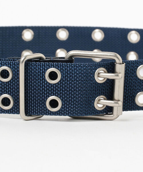 BEAMS BOY（ビームスボーイ）の「BEAMS BOY / ダブルハトメ テープ ベルト（ベルト・レディース・ネイビー/ブラウン・ONE SIZE）」の3枚目の写真