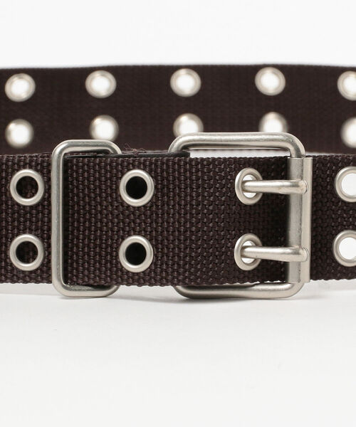 BEAMS BOY（ビームスボーイ）の「BEAMS BOY / ダブルハトメ テープ ベルト（ベルト・レディース・ネイビー/ブラウン・ONE SIZE）」の5枚目の写真