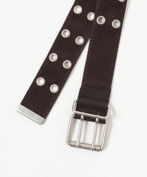 BEAMS BOY（ビームスボーイ）の「BEAMS BOY / ダブルハトメ テープ ベルト（ベルト・レディース・ネイビー/ブラウン・ONE SIZE）」の6枚目の写真