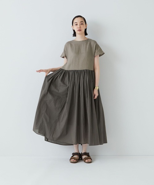 リネン コットンワンピース