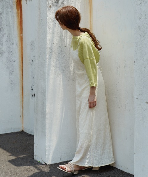 Kastane（カスタネ）の「フクレジャガードマーメイドワンピース（ワンピース・レディース・ブラック/アイボリー/グリーン系その他/ブラック系その他/グリーン系その他2/ホワイト系その他/ベージュ・FREE）」の9枚目の写真