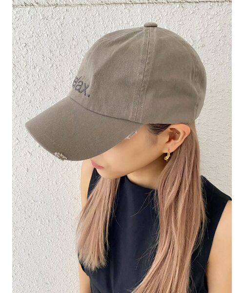 GYDA（ジェイダ）の「relaxグラインダーツイルCAP（キャップ・レディース・ブラック/ベージュ・FREE）」の2枚目の写真