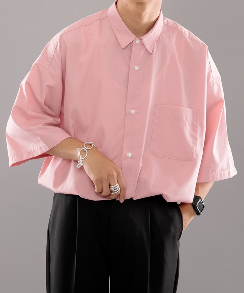 kutir（クティール）の「ルーズビッグシャツ（シャツ/ブラウス・メンズ・サックスブルー/ライトグリーン/ライトピンク・MEDIUM/LARGE）」の2枚目の写真