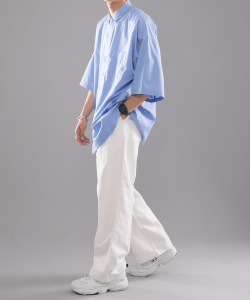 kutir（クティール）の「ルーズビッグシャツ（シャツ/ブラウス・メンズ・サックスブルー/ライトグリーン/ライトピンク・MEDIUM/LARGE）」の22枚目の写真