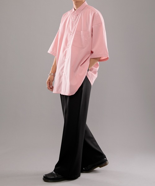 kutir（クティール）の「ルーズビッグシャツ（シャツ/ブラウス・メンズ・サックスブルー/ライトグリーン/ライトピンク・MEDIUM/LARGE）」の10枚目の写真