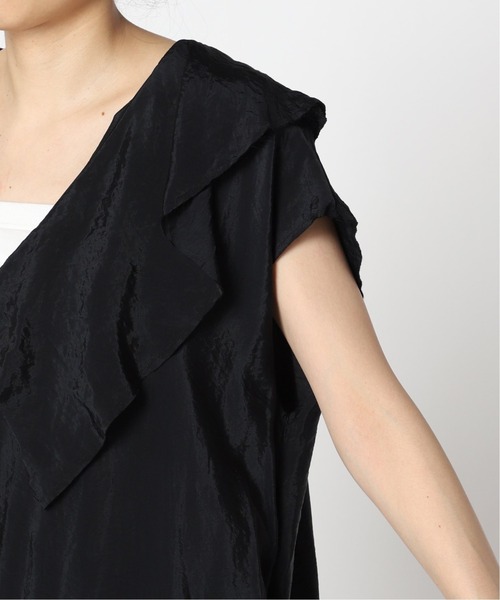 BIG COLLAR ONE PIECE ブラック 2サイズ slit zip big collar one-piece – BUNNY APARTMENT