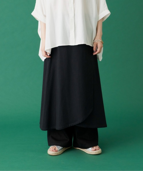 manana suerte（マニャーナスエルテ）の「コットンオーバースカート（スカート・レディース・ホワイト/ブラック・FREE）」の19枚目の写真