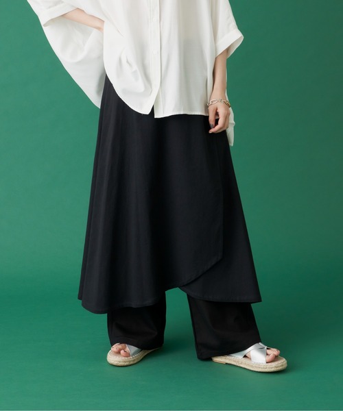 manana suerte（マニャーナスエルテ）の「コットンオーバースカート（スカート・レディース・ホワイト/ブラック・FREE）」の20枚目の写真