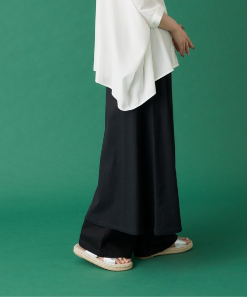 manana suerte（マニャーナスエルテ）の「コットンオーバースカート（スカート・レディース・ホワイト/ブラック・FREE）」の21枚目の写真