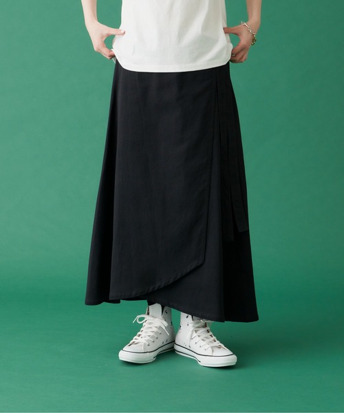 manana suerte（マニャーナスエルテ）の「コットンオーバースカート（スカート・レディース・ホワイト/ブラック・FREE）」の15枚目の写真