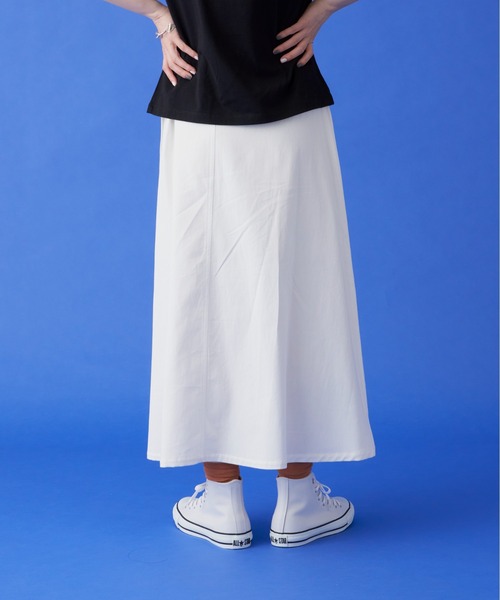 manana suerte（マニャーナスエルテ）の「コットンオーバースカート（スカート・レディース・ホワイト/ブラック・FREE）」の6枚目の写真