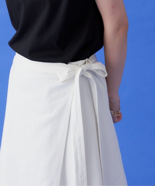 manana suerte（マニャーナスエルテ）の「コットンオーバースカート（スカート・レディース・ホワイト/ブラック・FREE）」の12枚目の写真