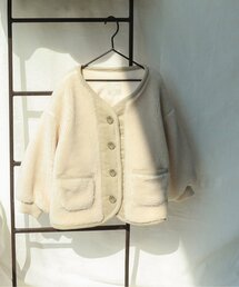 apres les cours | コーデュロイ×ボアアウター(テーラードジャケット)