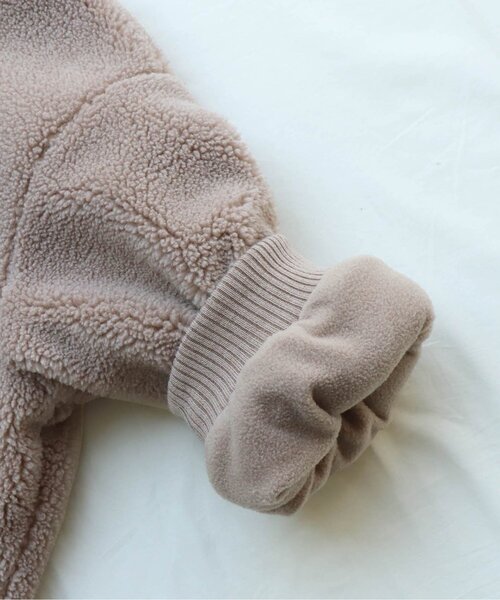 apres les cours（アプレレクール）の「コーデュロイ×ボアアウター（テーラードジャケット・キッズ・ベージュ/ブラウン・100/90/110/120/140/130/80）」の5枚目の写真