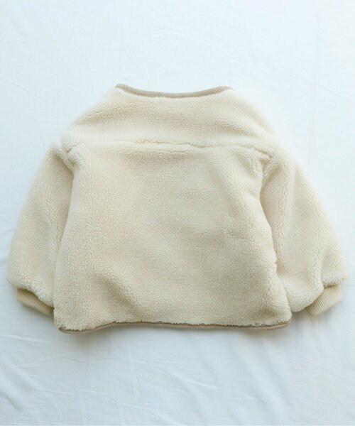 apres les cours（アプレレクール）の「コーデュロイ×ボアアウター（テーラードジャケット・キッズ・ベージュ/ブラウン・100/90/110/120/140/130/80）」の9枚目の写真