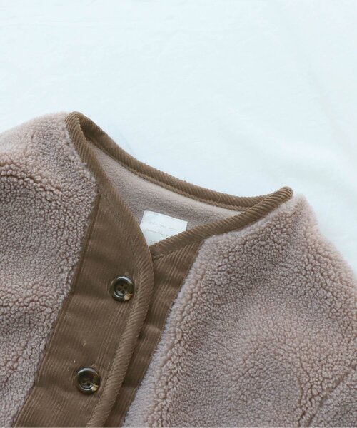 apres les cours（アプレレクール）の「コーデュロイ×ボアアウター（テーラードジャケット・キッズ・ベージュ/ブラウン・100/90/110/120/140/130/80）」の14枚目の写真