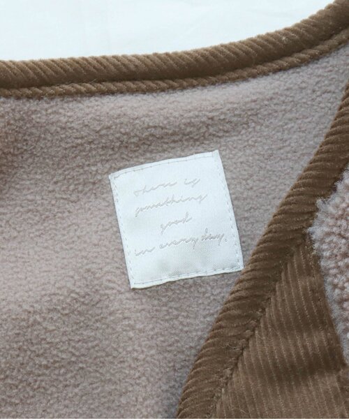 apres les cours（アプレレクール）の「コーデュロイ×ボアアウター（テーラードジャケット・キッズ・ベージュ/ブラウン・100/90/110/120/140/130/80）」の15枚目の写真