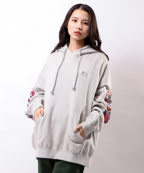 VISION STREET WEAR(ヴィジョンストリートウェア)の「【VISION STREET WEAR】スリーブロゴ裏毛フーディー(パーカー・メンズ・チャコールグレー/ブルー/キナリ・M/L)」の10枚目の写真