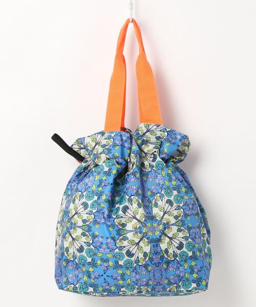 チチカカ(チチカカ)の「巾着トートエコバッグ(エコバッグ/サブバッグ・レディース・ブラウン/ピンク/ブルー・FREE)」の4枚目の写真