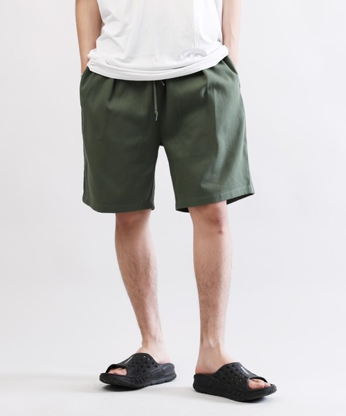Lulu ＆ Arnie（るるあんどあーにー）の「ビストロ シェフパンツ コットン イージー ショートパンツ ユニセックス -bistro chef work short pants -（その他パンツ・メンズ・ブラック/オリーブ/ベージュ/ホワイト/ネイビー・LARGE/MEDIUM/X-LARGE）」の4枚目の写真