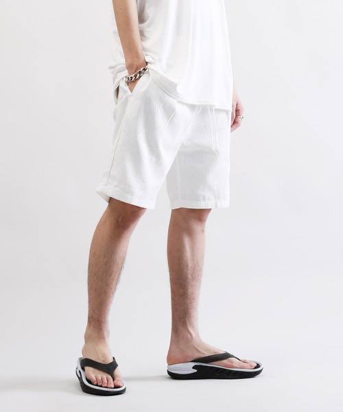 Lulu ＆ Arnie（るるあんどあーにー）の「ビストロ シェフパンツ コットン イージー ショートパンツ ユニセックス -bistro chef work short pants -（その他パンツ・メンズ・ブラック/オリーブ/ベージュ/ホワイト/ネイビー・LARGE/MEDIUM/X-LARGE）」の6枚目の写真